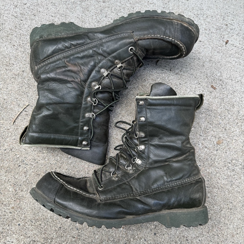 Vintage Ted Williams Boots Dark Green Men's 9.5 B US Kangaroo Leather